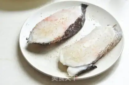 Make Fried almond cod step 1
