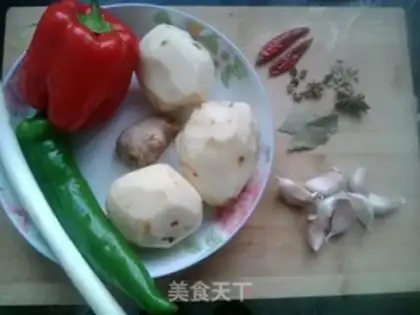 Make Potato burn ribs step 1