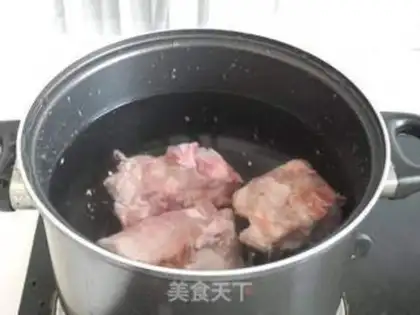 Make A meat milk soup pan step 1