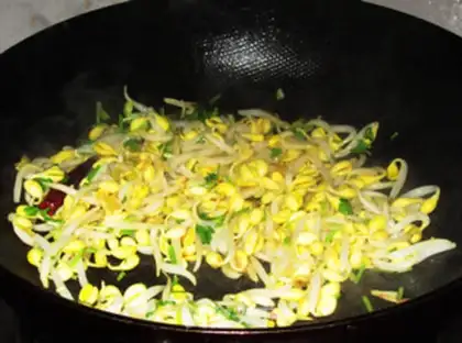 Make Jealousy, soybean sprouts step 7