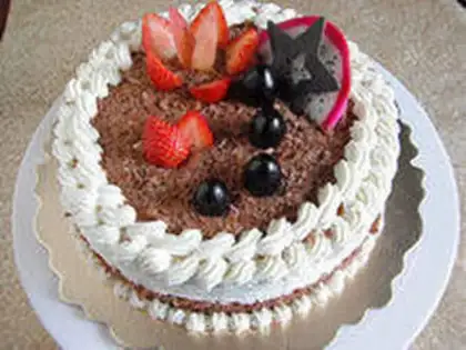 Make Chocolate fruit cake step 15