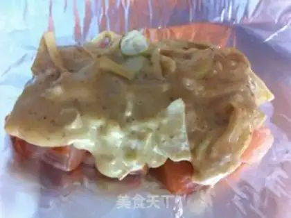 Make Aluminum-paper roasted salmon step 2