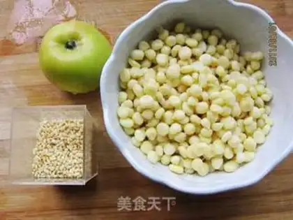 Make Apple corn pumpkin fried rice step 0