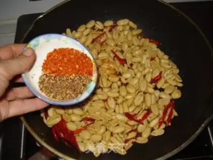 Make Spicy peanuts step 16