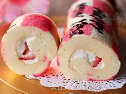 Make Happy New Year cake roll step 19