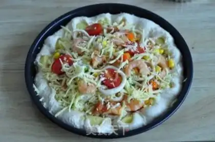 Make Sea, land and sea, double pizza step 7