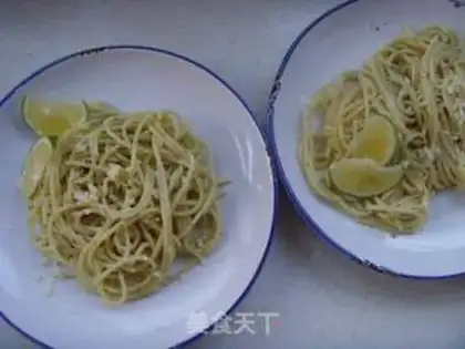 Make The salmon with the pasta step 7