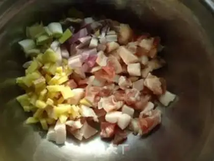 Make Three grains of rice step 1