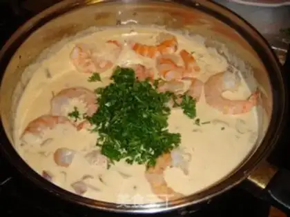 Make Fish cream shrimp pasta step 26
