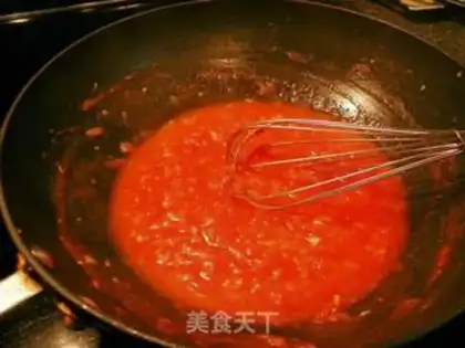 Make Tomato sauce shrimp step 4