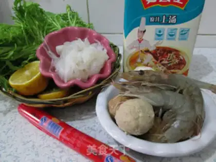 Make Big soup, big shrimp step 0