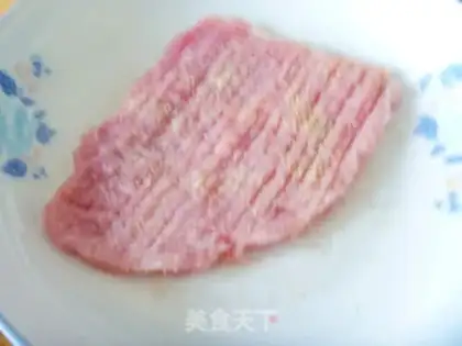 Make Two flowers and a large steak step 3