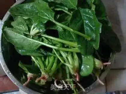 Make Spinach quail eggs step 1