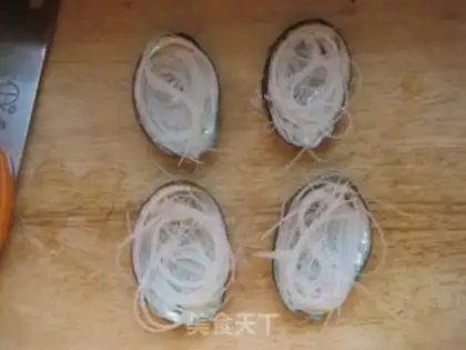 Make Garlic fans steam abalone step 6
