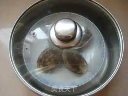 Make Garlic fans steam abalone step 11