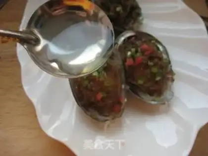 Make Garlic fans steam abalone step 12