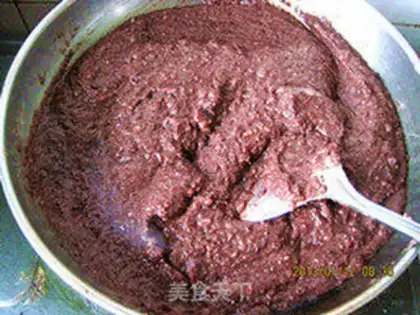 Make Red bean pie step 4