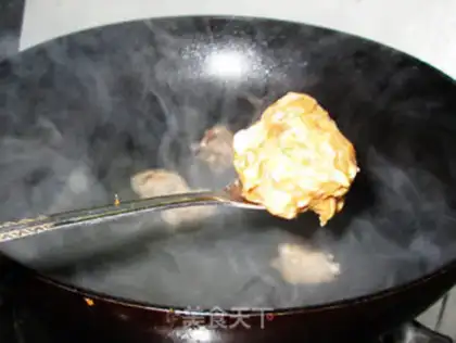 Make Arctic shrimp meatball radish pan step 6