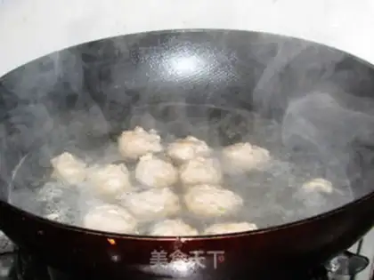 Make Arctic shrimp meatball radish pan step 7