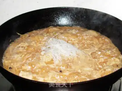 Make Arctic shrimp meatball radish pan step 12