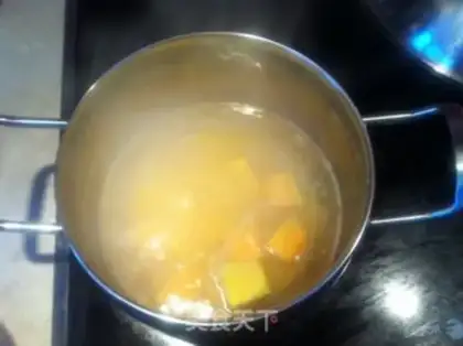Make Pumpkin congee + seaweed step 3