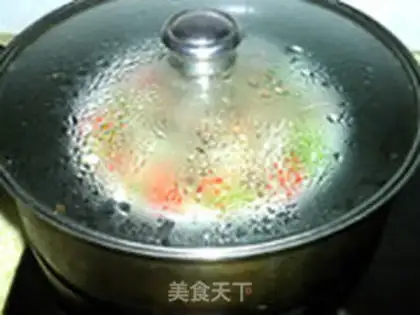 Make Garlic fans steaming arctic shrimp step 10