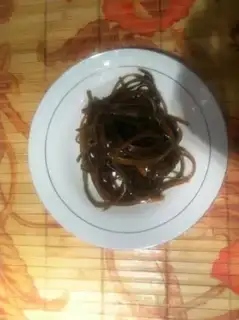 Make Pumpkin congee + seaweed step 11
