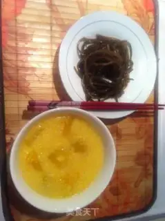 Make Pumpkin congee + seaweed step 12