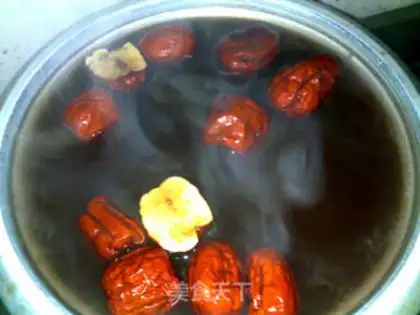 Make Red bean papaya date soup step 7
