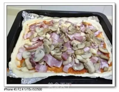 Make Bacon mushroom pizza step 9