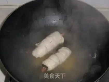 Make Like chicken rolls step 9
