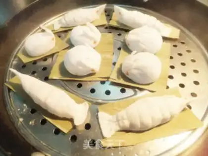 Make Pixel prawn dumplings step 14