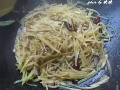 Make Sand tea, potatoes, fried meat step 10