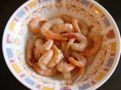 Make Sweet shrimp congee step 1