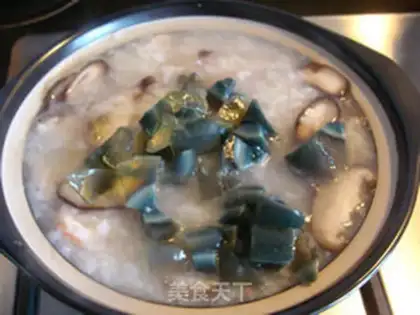 Make Sweet shrimp congee step 6