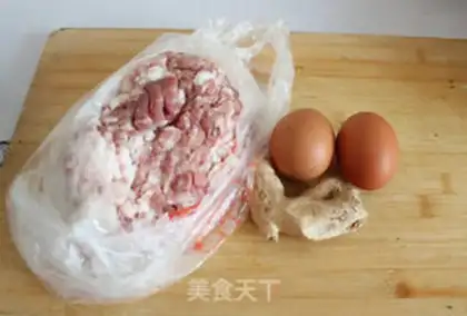 Make Porridge egg and pork cake step 1