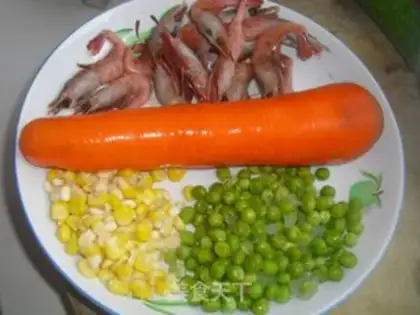 Make Pea corn shrimp step 0