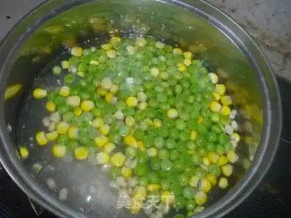 Make Pea corn shrimp step 2
