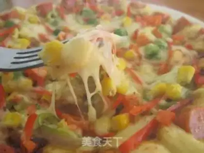 Make Chicken pizza in New Orleans step 10