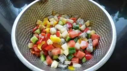 Make The veggie fruit salad step 3