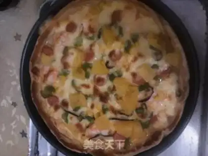 Make Hawaiian shrimp pizza step 11