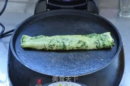 Make Spinach egg rolls step 5