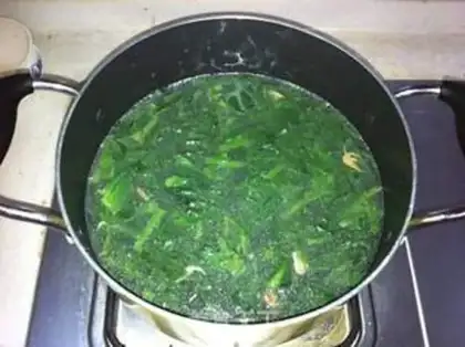 Make Spinach omelet soup step 3