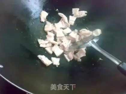 Make radish and fried meat step 3