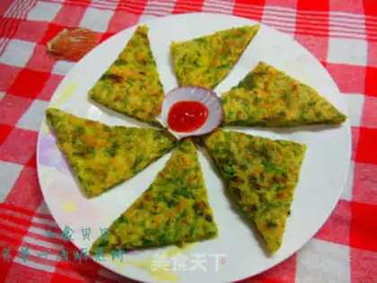 Make Celery omelet pancakes step 11