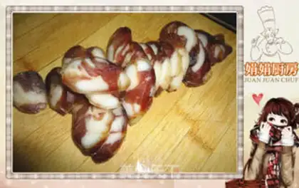 Make Orchid fried sausage step 2