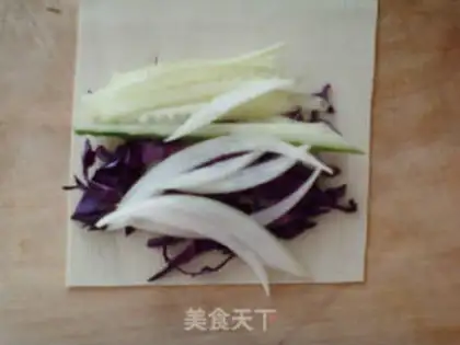 Make Lavender blue vegetable rolls step 6