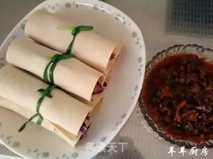 Make Lavender blue vegetable rolls step 10