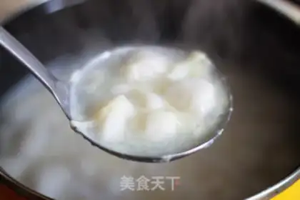 Make Sweet soup of fruit and eggs step 5