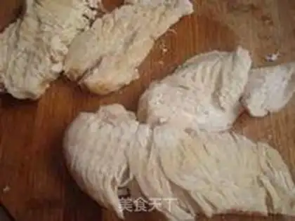 Make The cold hand tore the chicken silk step 3